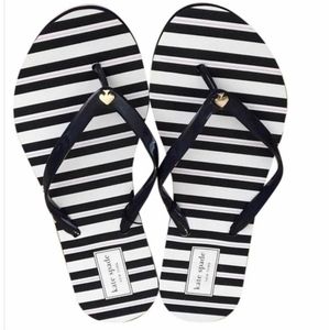 KATE SPADE | Navy/Pink Striped Women's Flip Flops